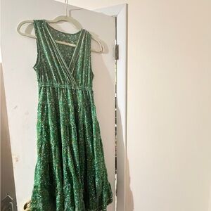 Green Floral Maxi Dress